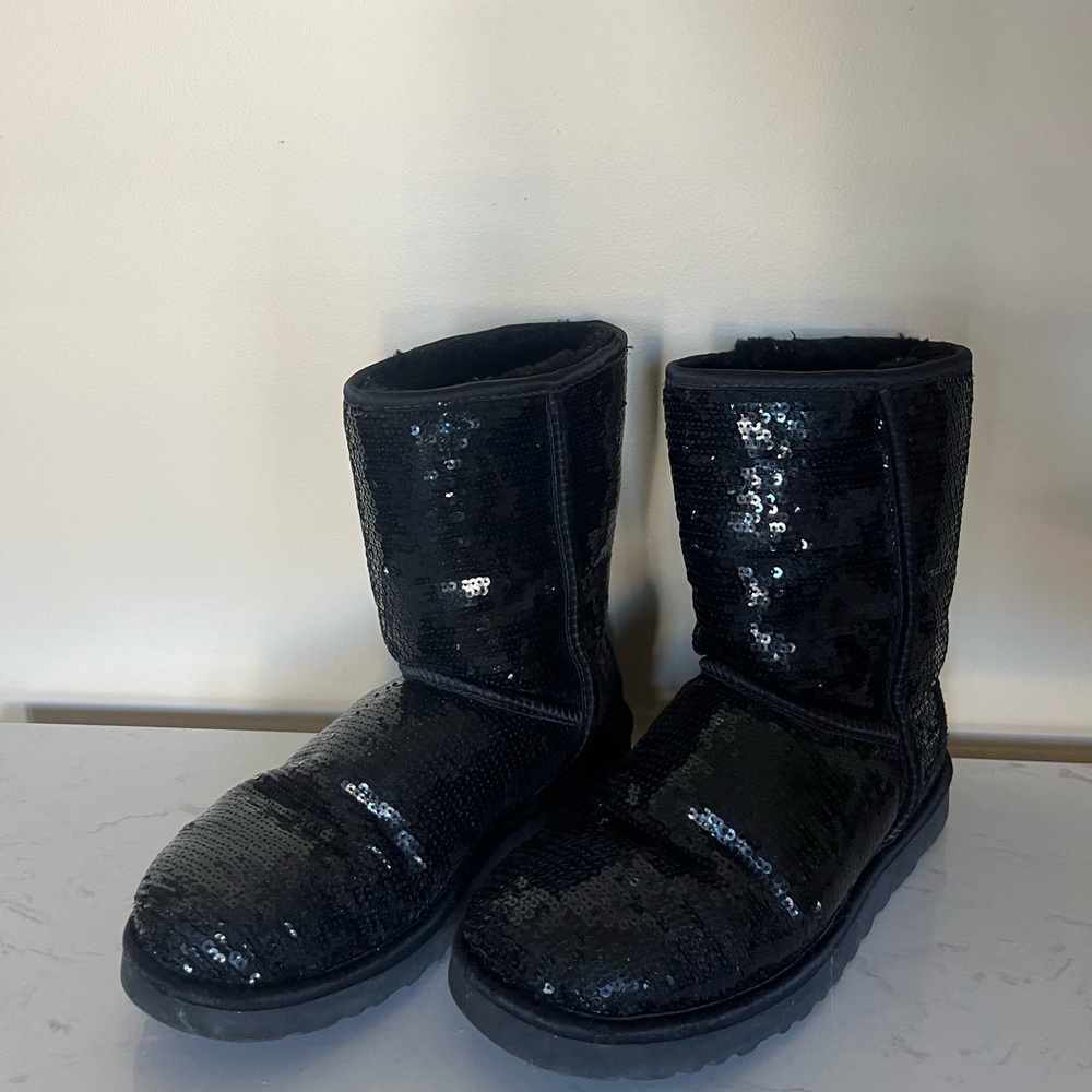 Ugg Sequin Black Boots